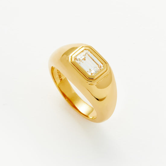 Stone Dome Statement Ring | 18ct Gold Plated Vermeil/Cubic Zirconia Rings Missoma 