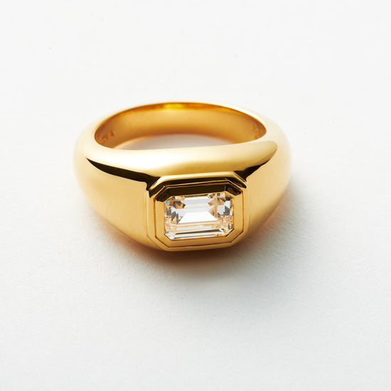 Stone Dome Statement Ring | 18ct Gold Plated Vermeil/Cubic Zirconia Rings Missoma 