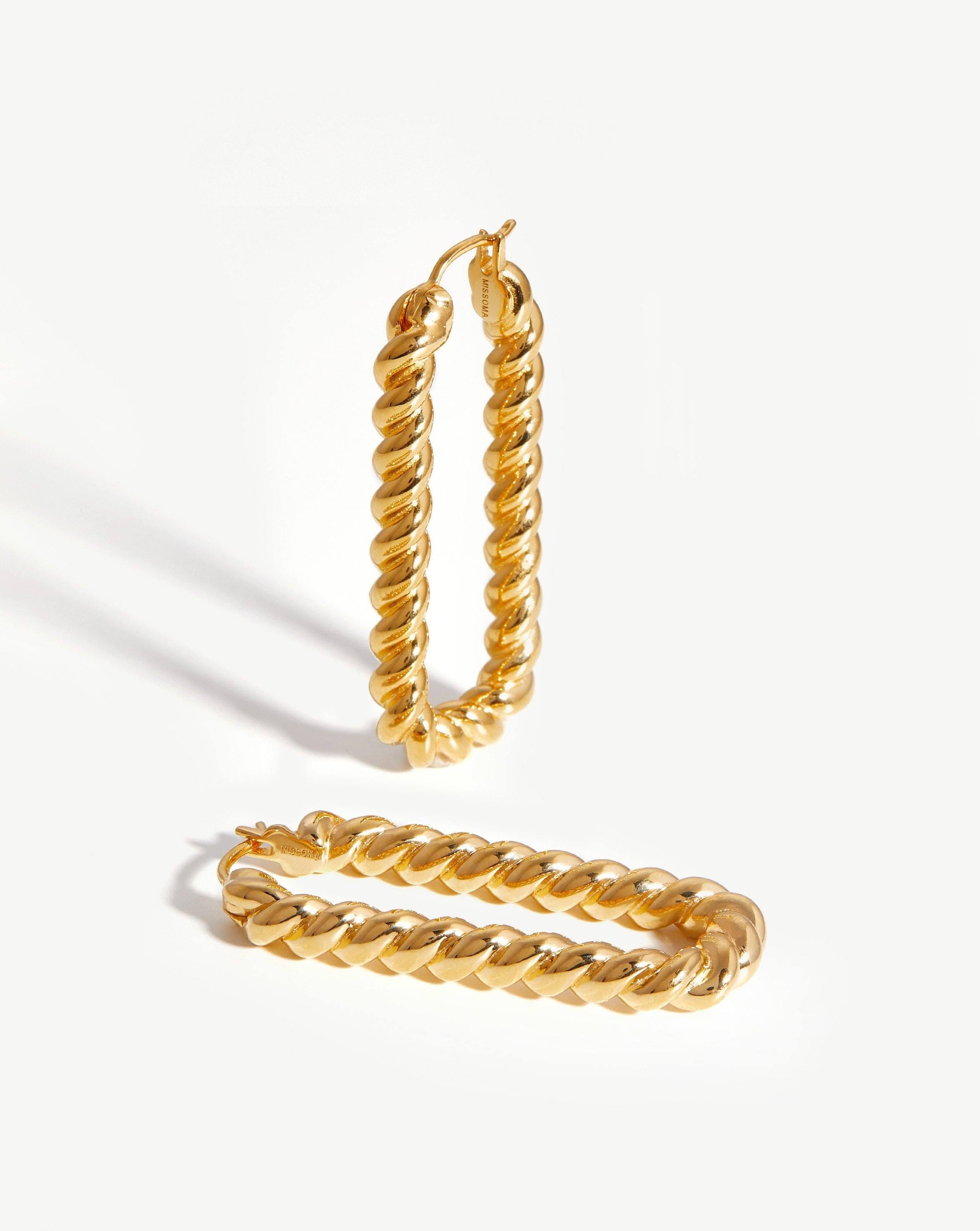 Tidal Ovate Hoop Earrings Earrings Missoma 