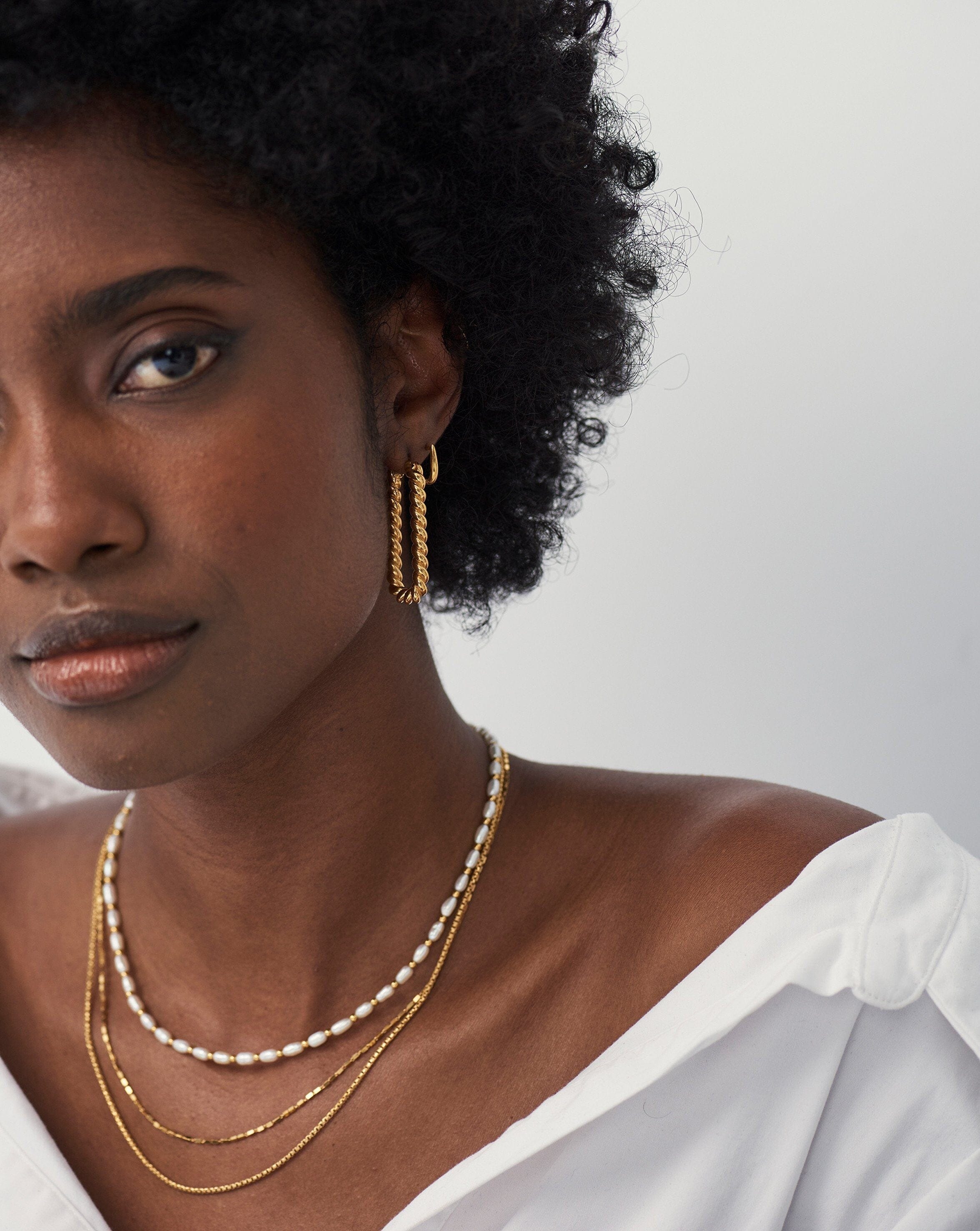 Tidal Ovate Hoop Earrings Earrings Missoma 