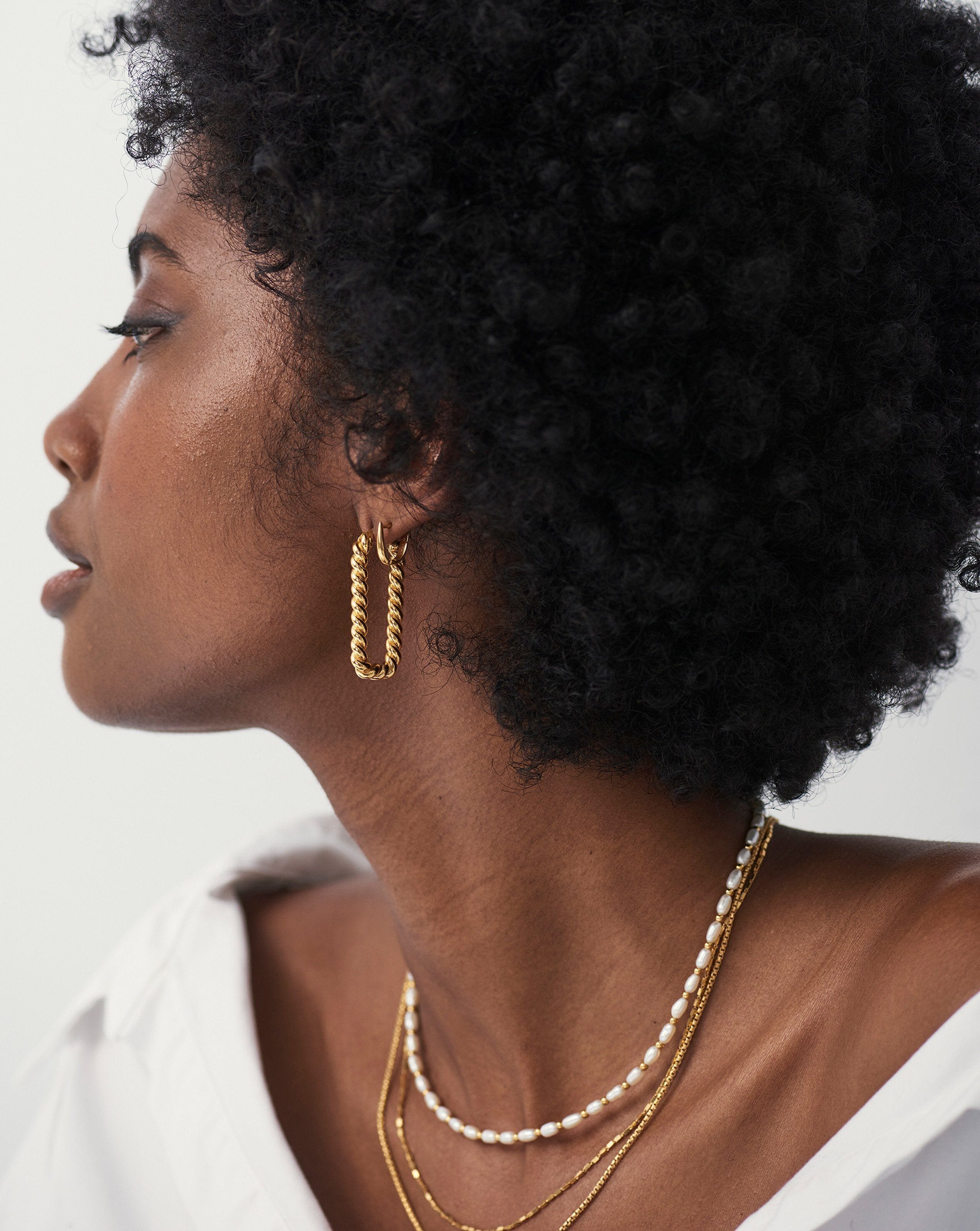 Tidal Ovate Hoop Earrings Earrings Missoma 