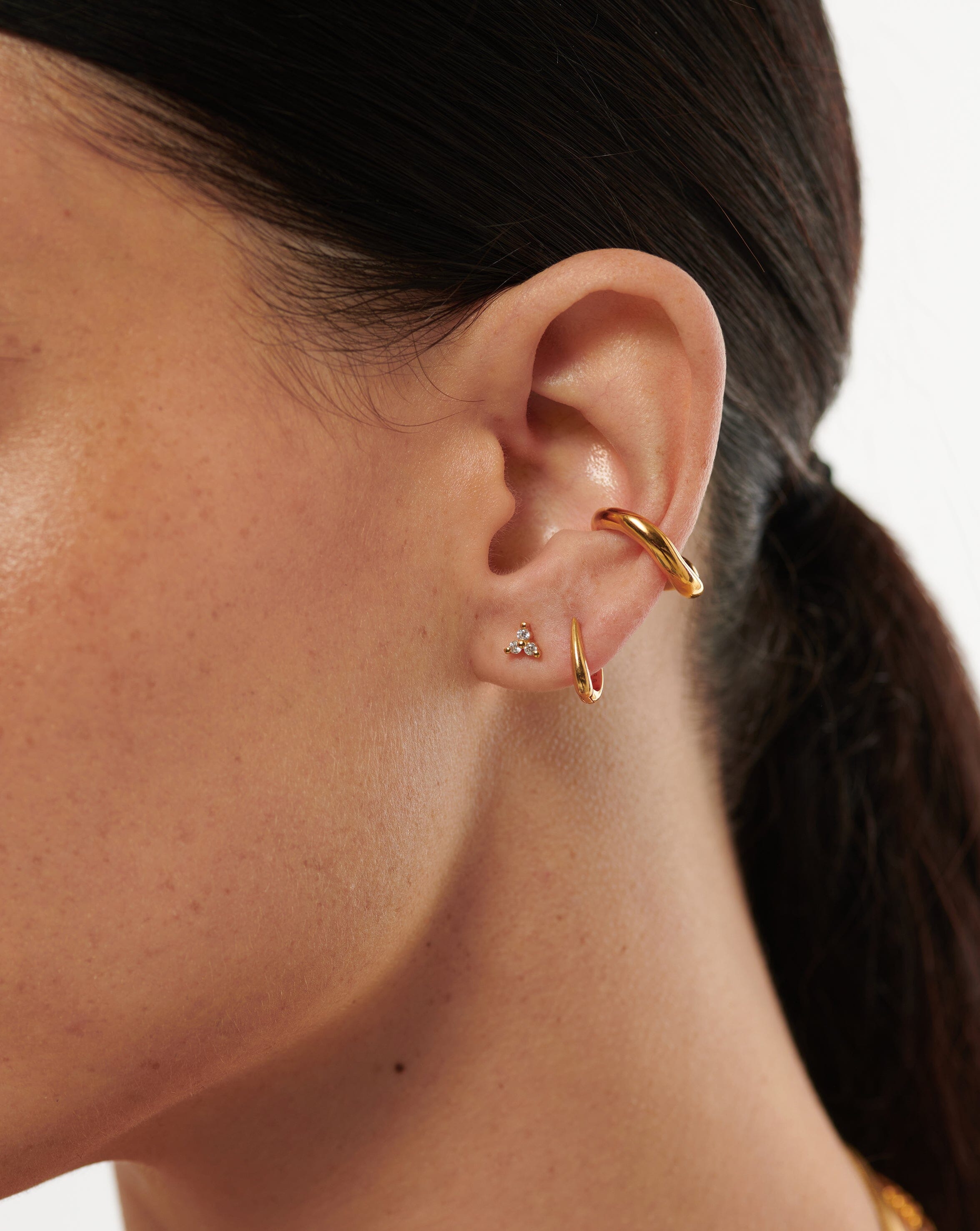 Stud best sale hanging earrings