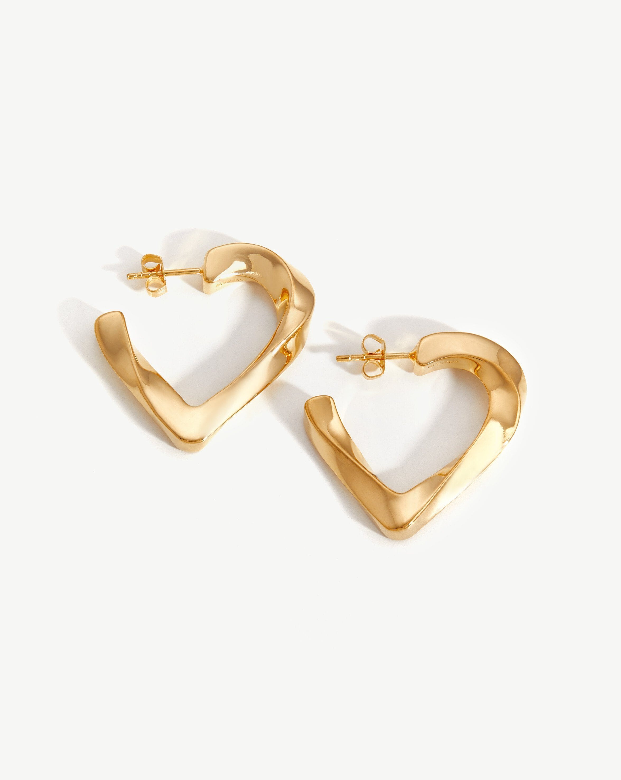 Twisted Heart Hoop Earrings Earrings Missoma 