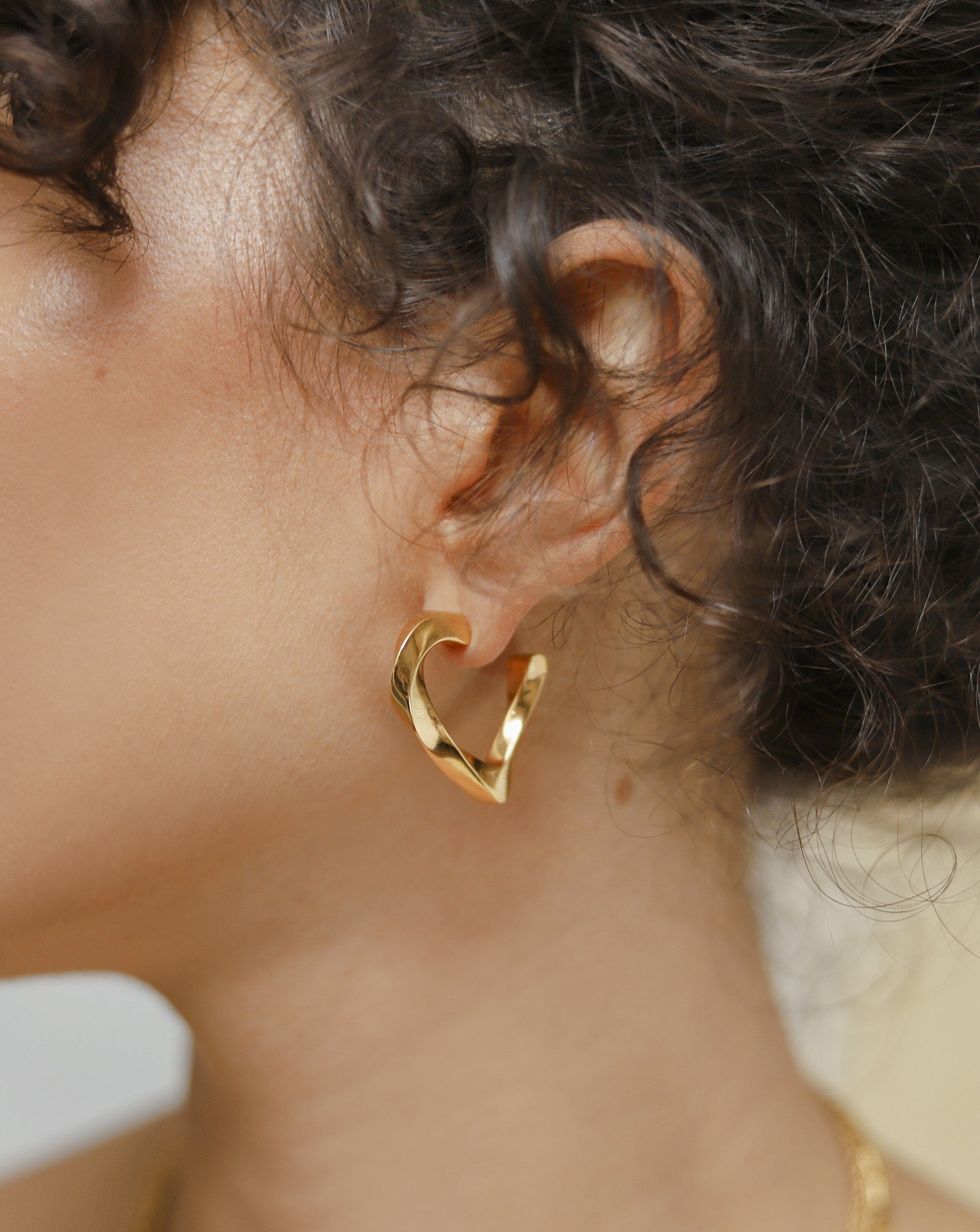 GOLD HEART HOOPS – Tootsie Jewelry