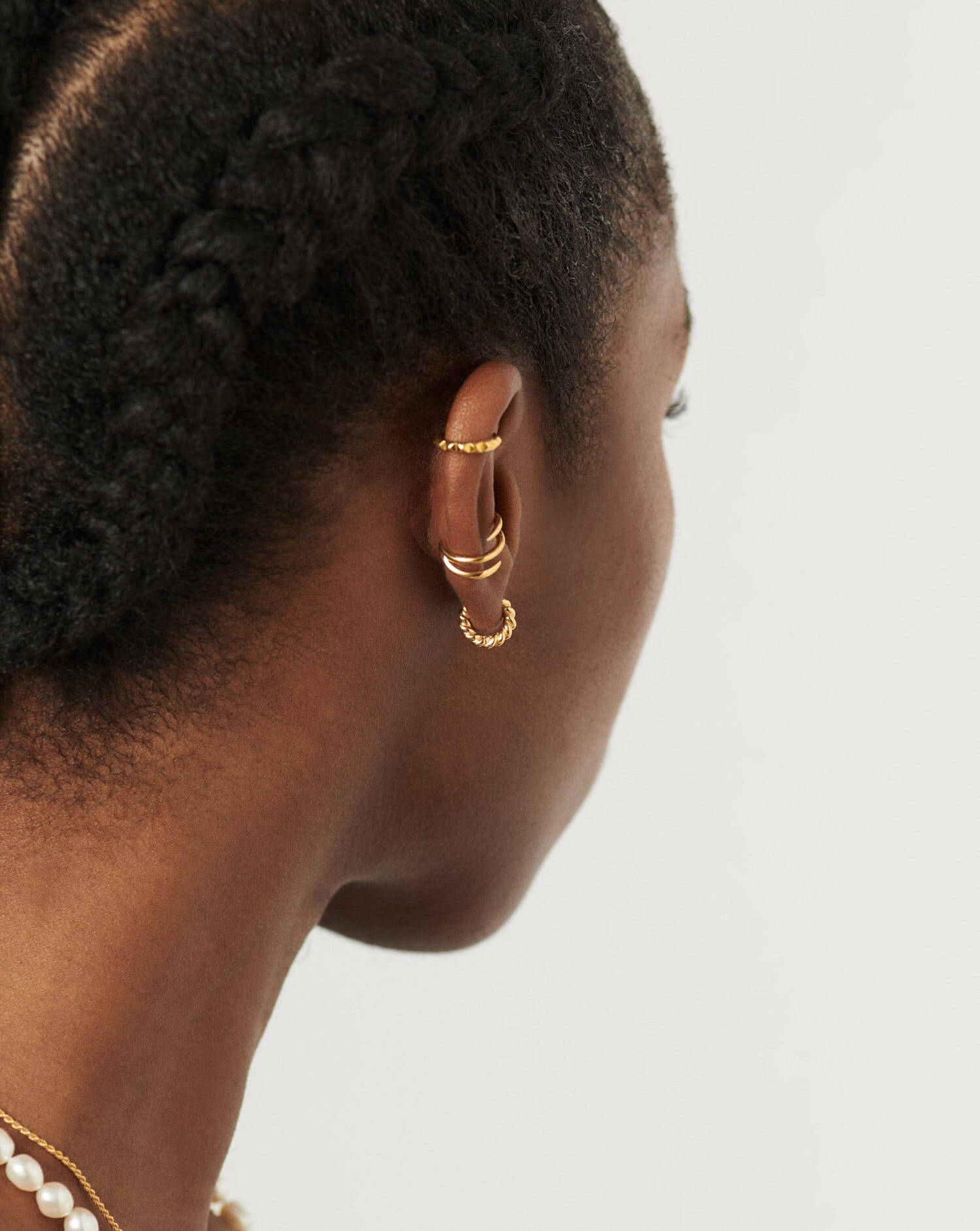 Twisted Helical Huggies | 18ct Gold Plated Vermeil Earrings Missoma 