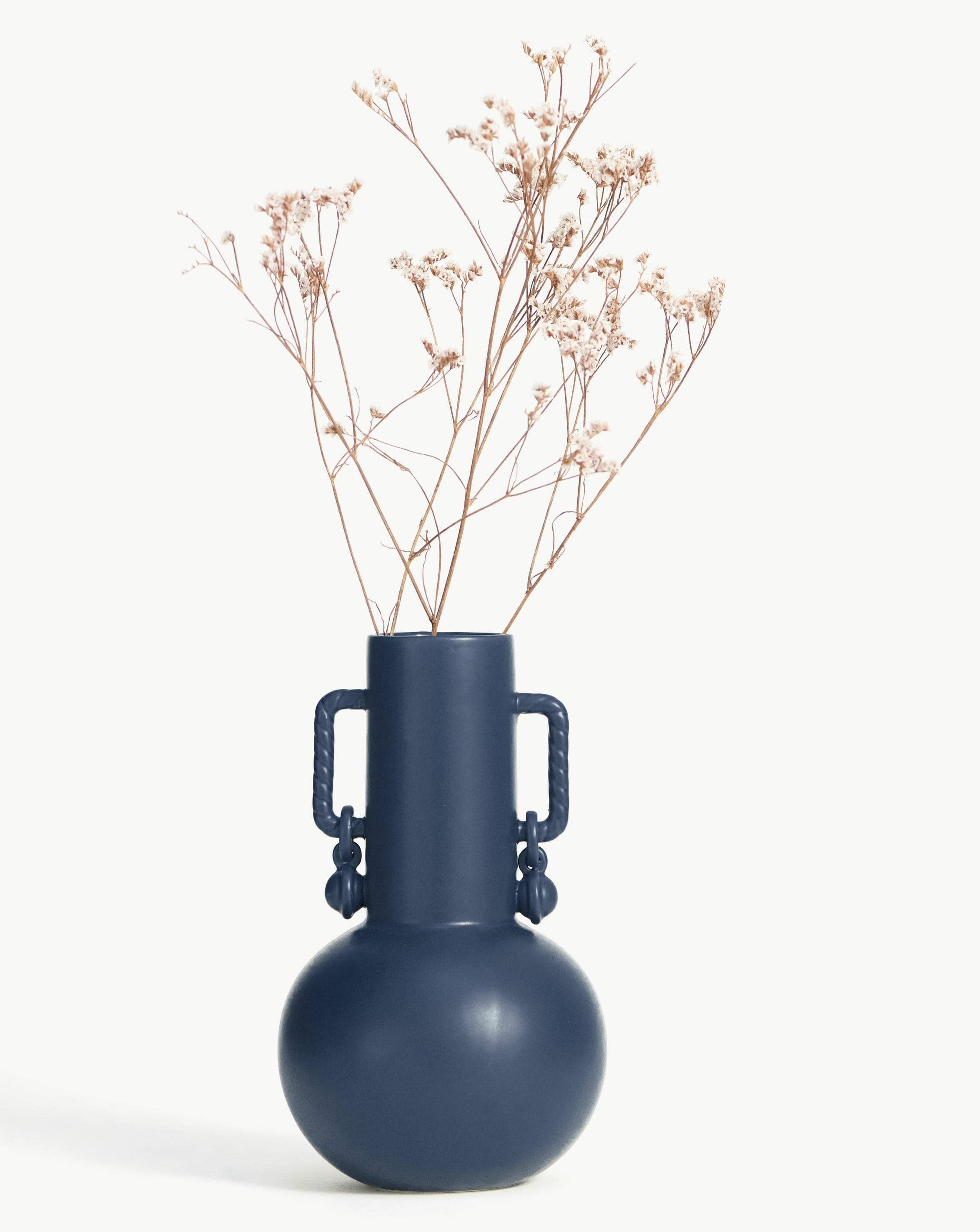 Twisted Sphere Ceramic Vase | Ceramic/Deep Blue Homeware Missoma 