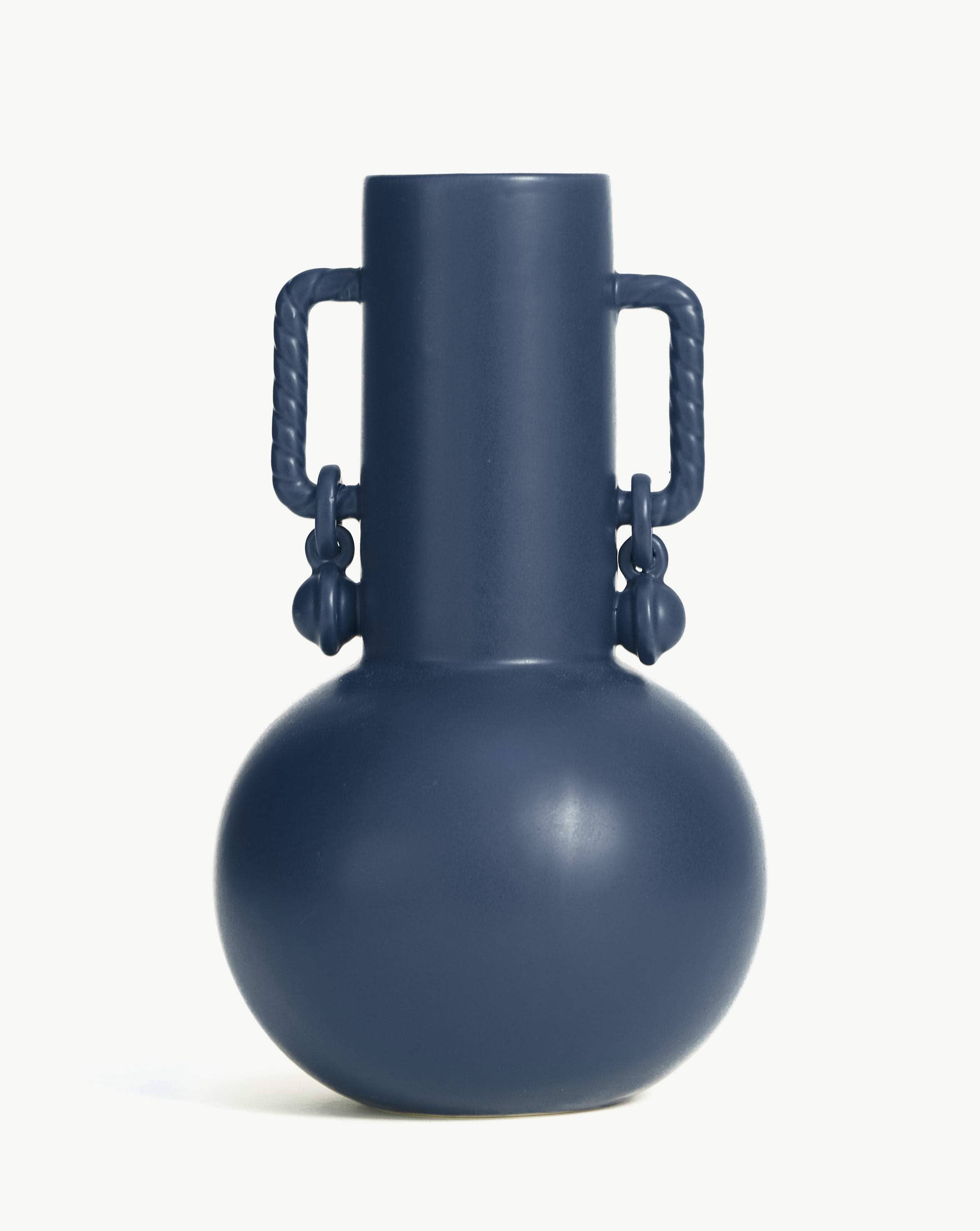 Twisted Sphere Ceramic Vase | Ceramic/Deep Blue Homeware Missoma 