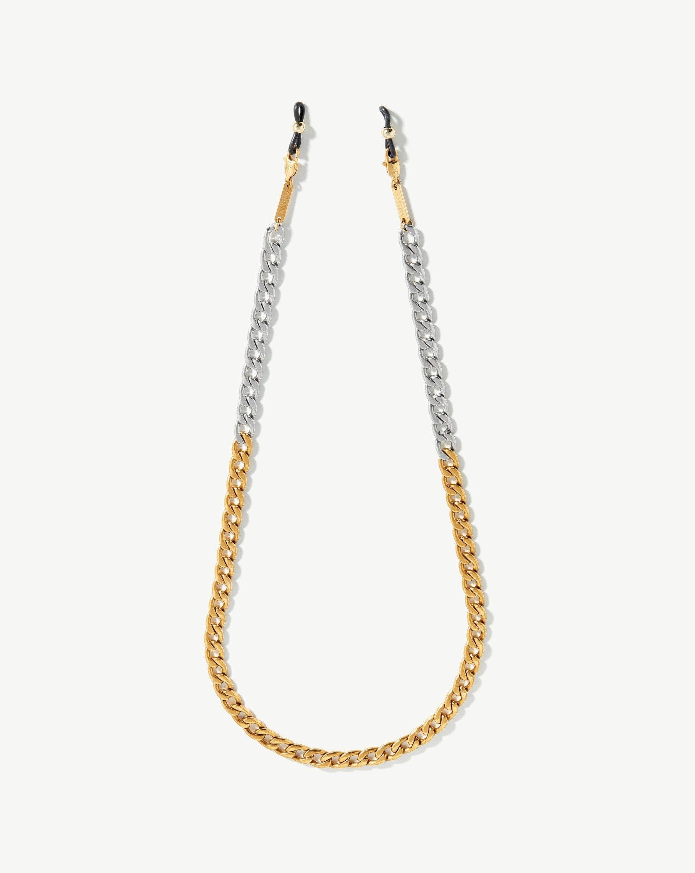 Two Tone Curb Eyewear Chain | 18ct Gold Plated/Silver Plated Accessories Missoma 