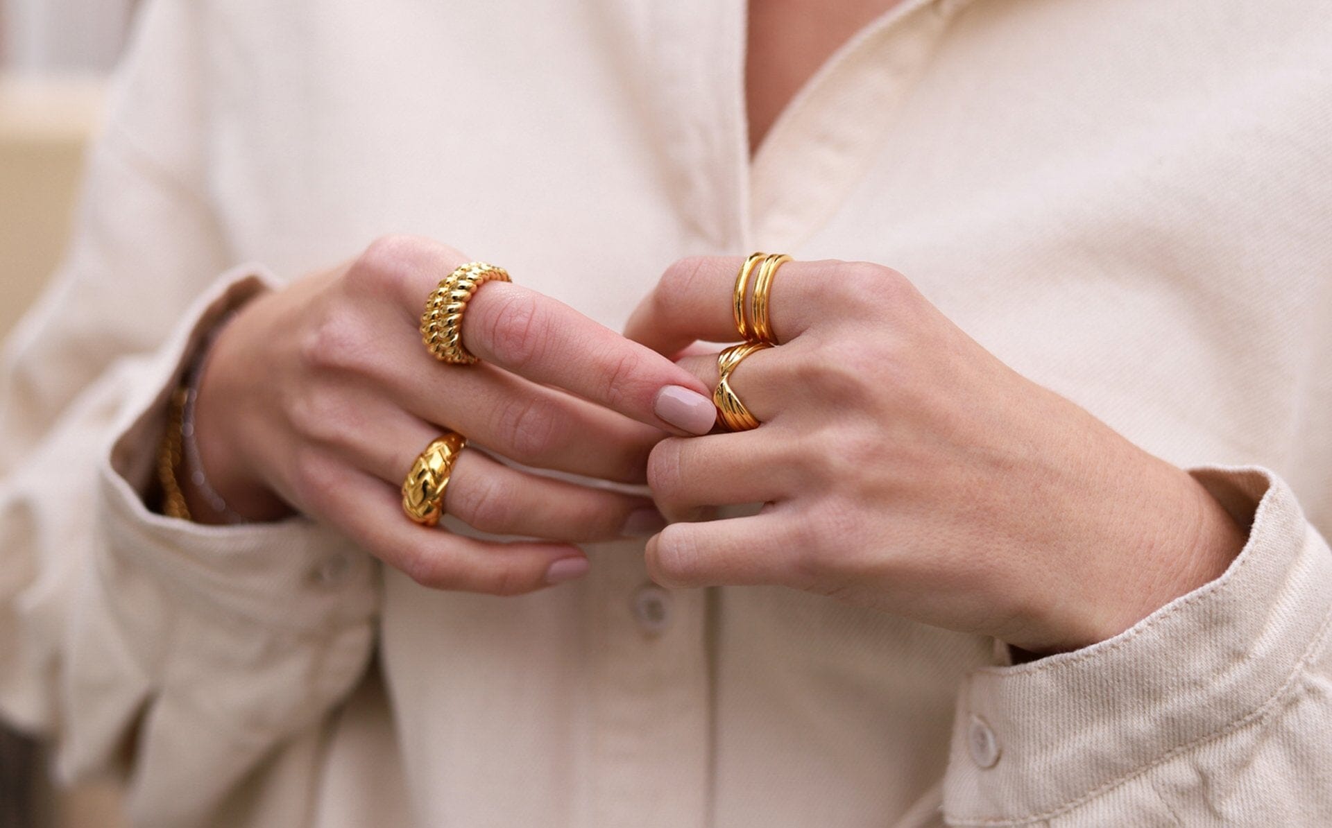 Wave Ring | 18ct Gold Plated Vermeil Rings Missoma 
