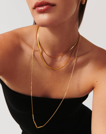 Wavy Ridge Extra Long Chain Necklace Necklaces Missoma 