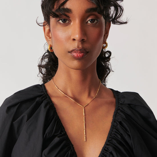 Wavy Ridge Lariat Chain Necklace Necklaces Missoma 