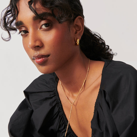 Wavy Ridge Lariat Chain Necklace Necklaces Missoma 