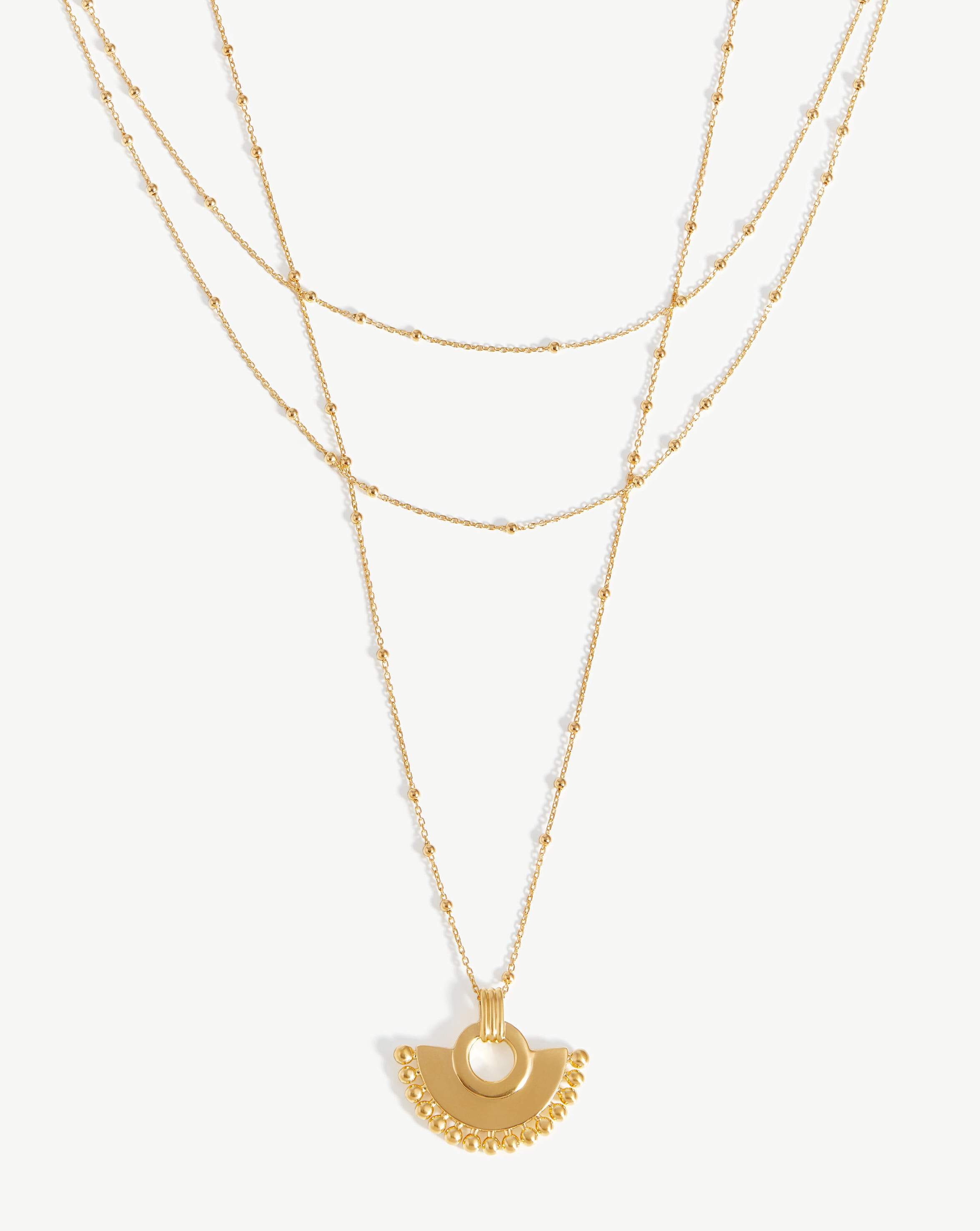 Zenyu Fan Chain Necklace Set | 18ct Gold Plated Vermeil Necklaces Missoma 