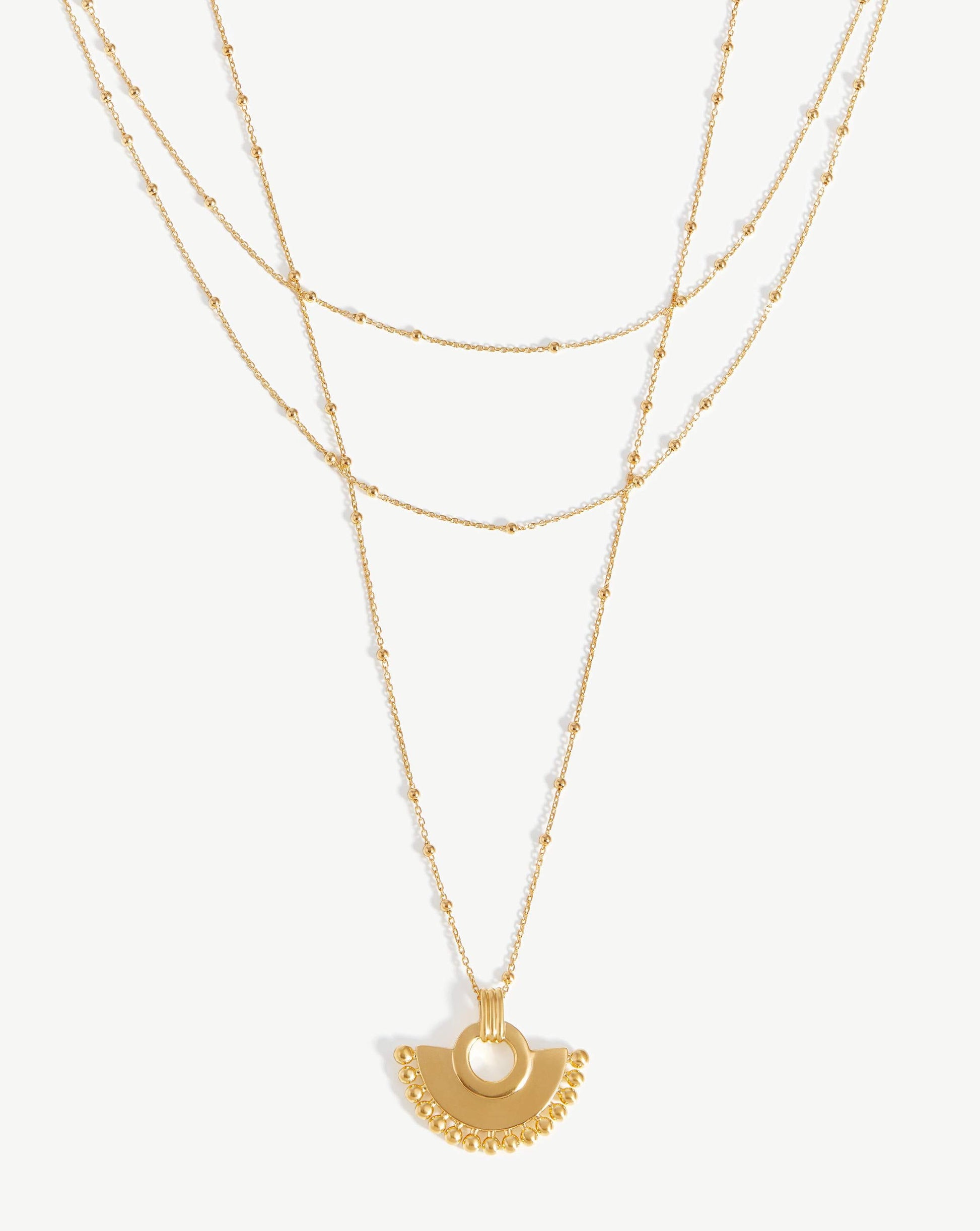 Zenyu Fan Chain Necklace Set | 18ct Gold Plated Vermeil Necklaces Missoma 