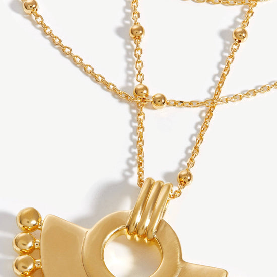 Zenyu Fan Chain Necklace Set | 18ct Gold Plated Vermeil Necklaces Missoma 