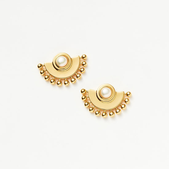Zenyu Fan Gemstone Stud Earrings Earrings Missoma 