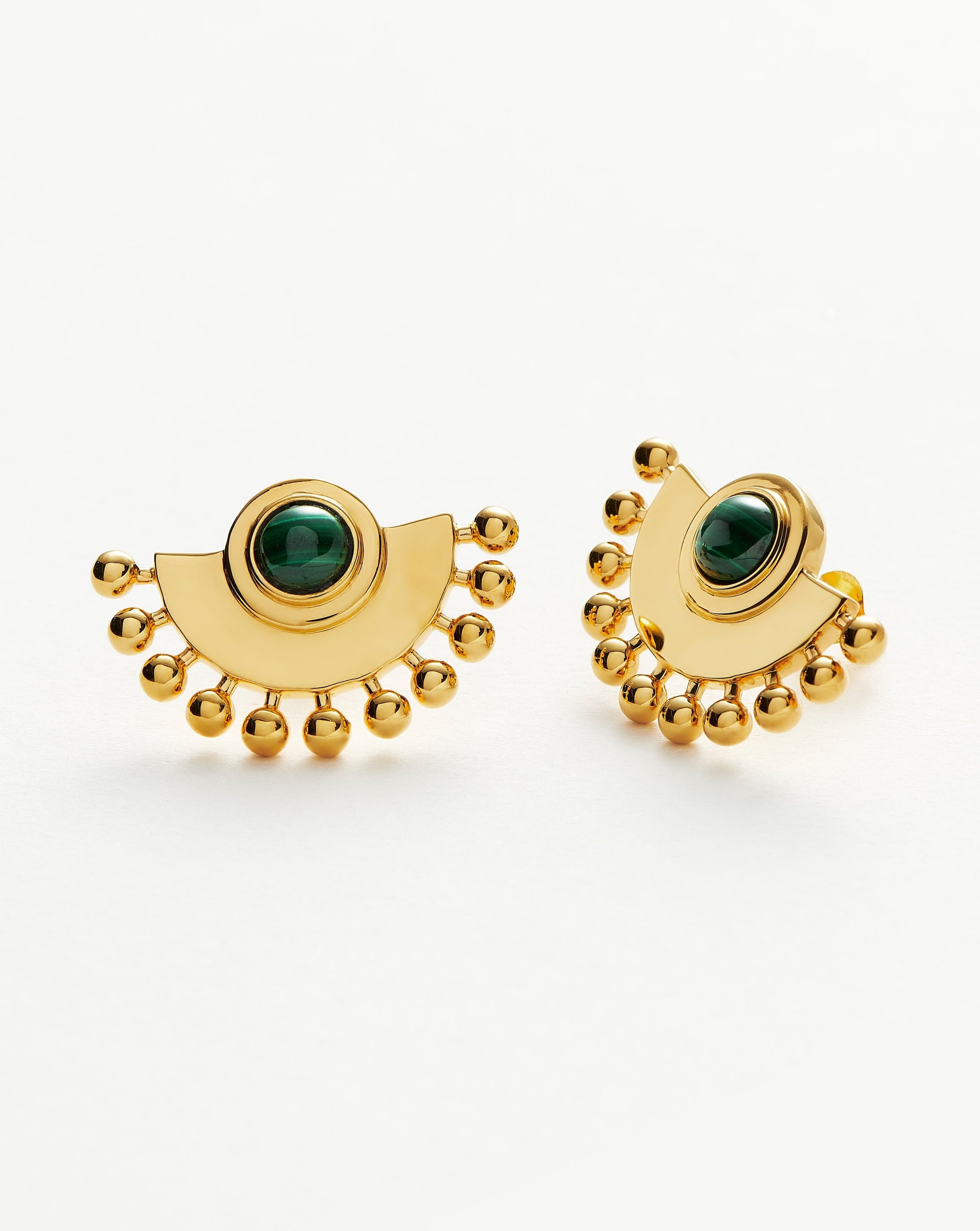 Zenyu Fan Gemstone Stud Earrings Earrings Missoma 