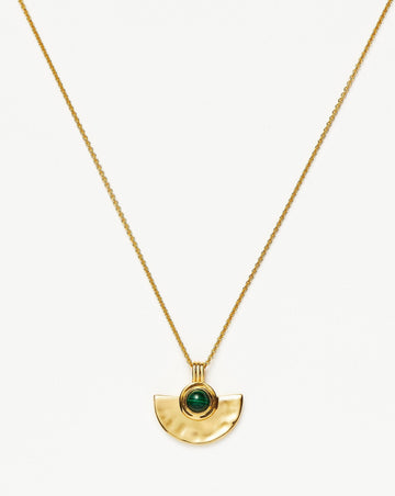 Zenyu Gemstone Fan Pendant Necklace Necklaces Missoma 
