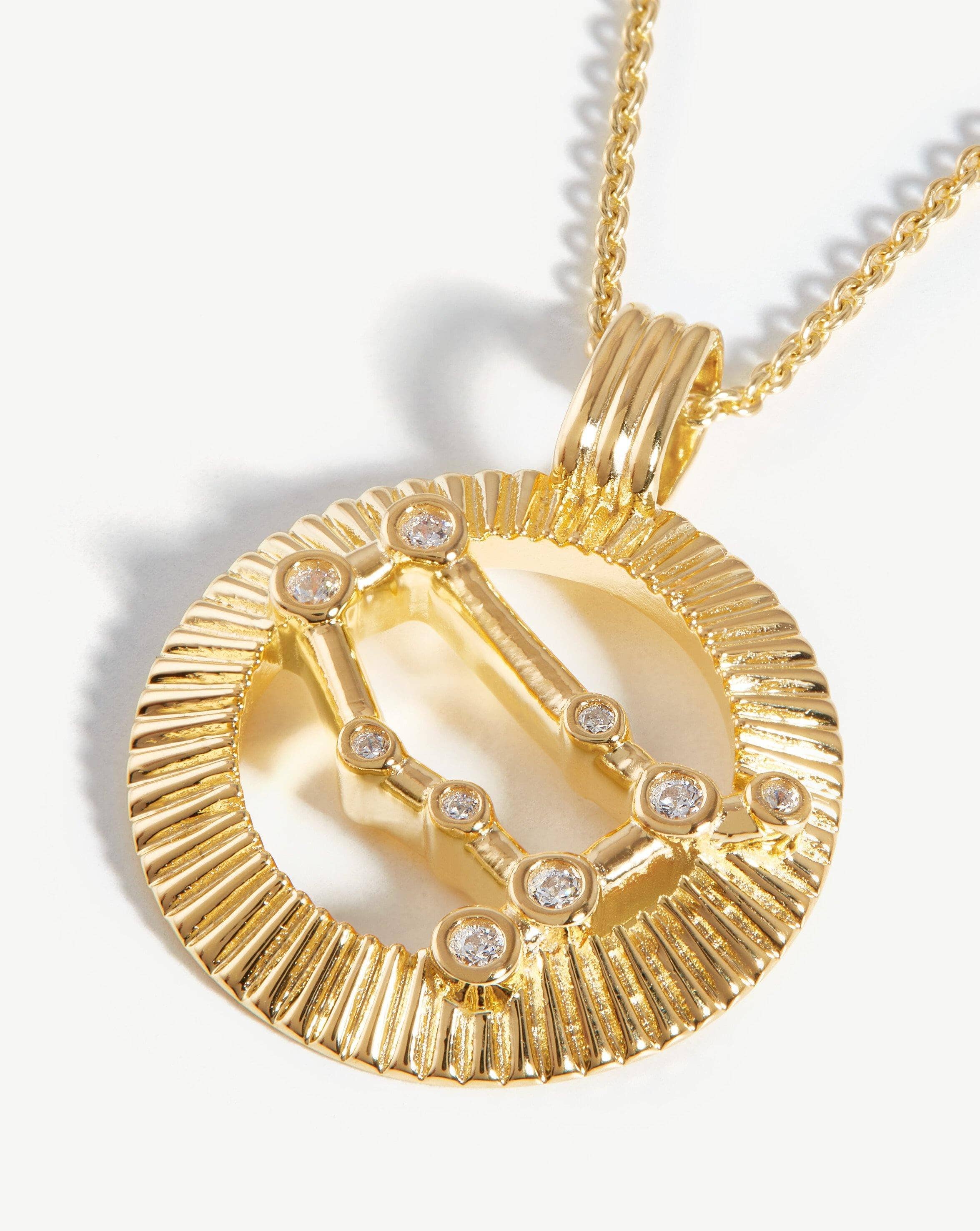 Zodiac Constellation Pendant Necklace - Gemini | 18ct Gold Plated Vermeil/Gemini Necklaces Missoma 